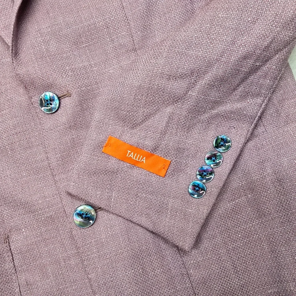Tallia Slim-Fit Lilac Weave Sport Coat Mens 38R‎ 38 Purple Modern Wool Linen NEW